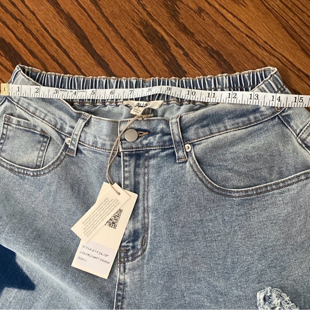 New Blue Velvet Women's Large 12/14 Ultra Flare Wide Leg Jeans Blue Star 90’s - Picture 7 of 12